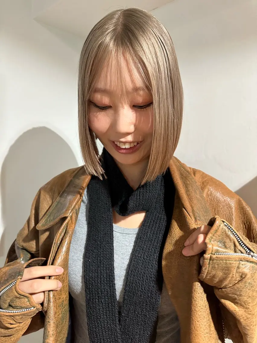 ミディアム カラー カット ヘアカラー トリートメント 🎀オイダイラ モモカ🎀のヘアスタイル