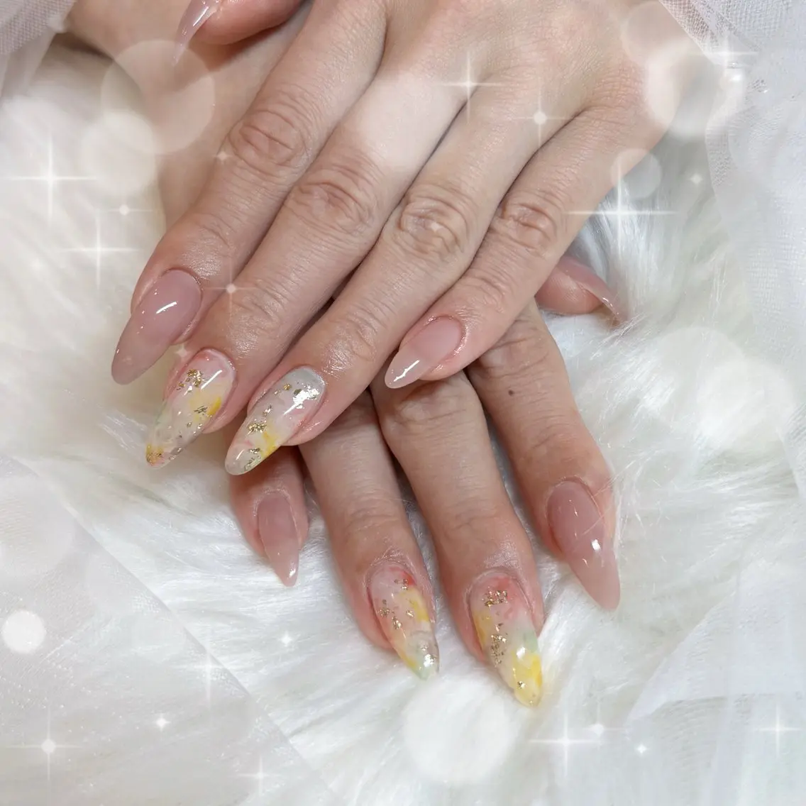 ネイル ハンドネイル Blue daisy 栄本店のネイルデザイン
