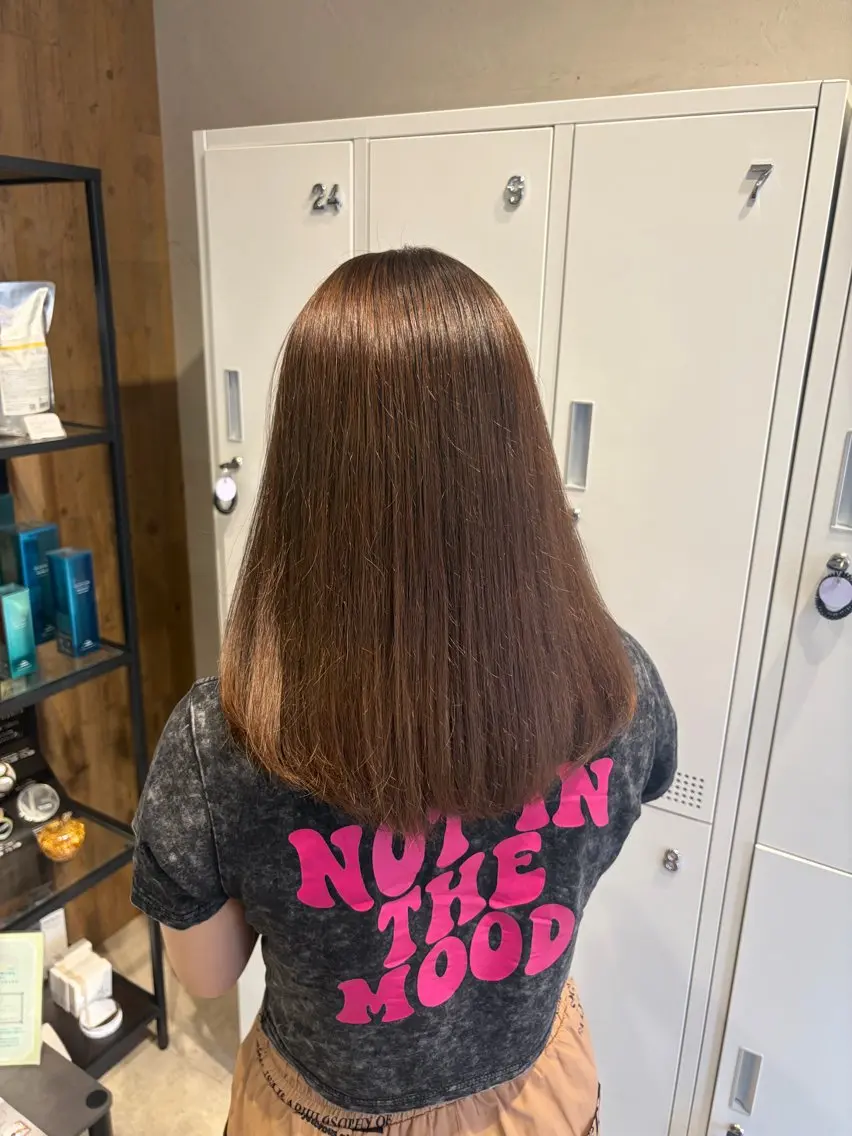 ミディアム カラー ベージュカラー ヘアカラー トリートメント Koharu🍓/ 透明感/髪質改善のヘアスタイル