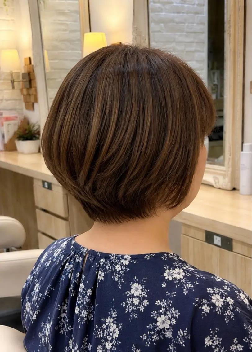 ミディアム ✨艶白髪ケアカラー✨ ✨艶白髪ぼかしカラーのヘアスタイル