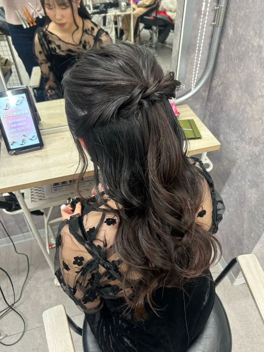 💘ヘアセット💘結婚式 同窓会など(ヘアアクセサリー持参可能)の写真