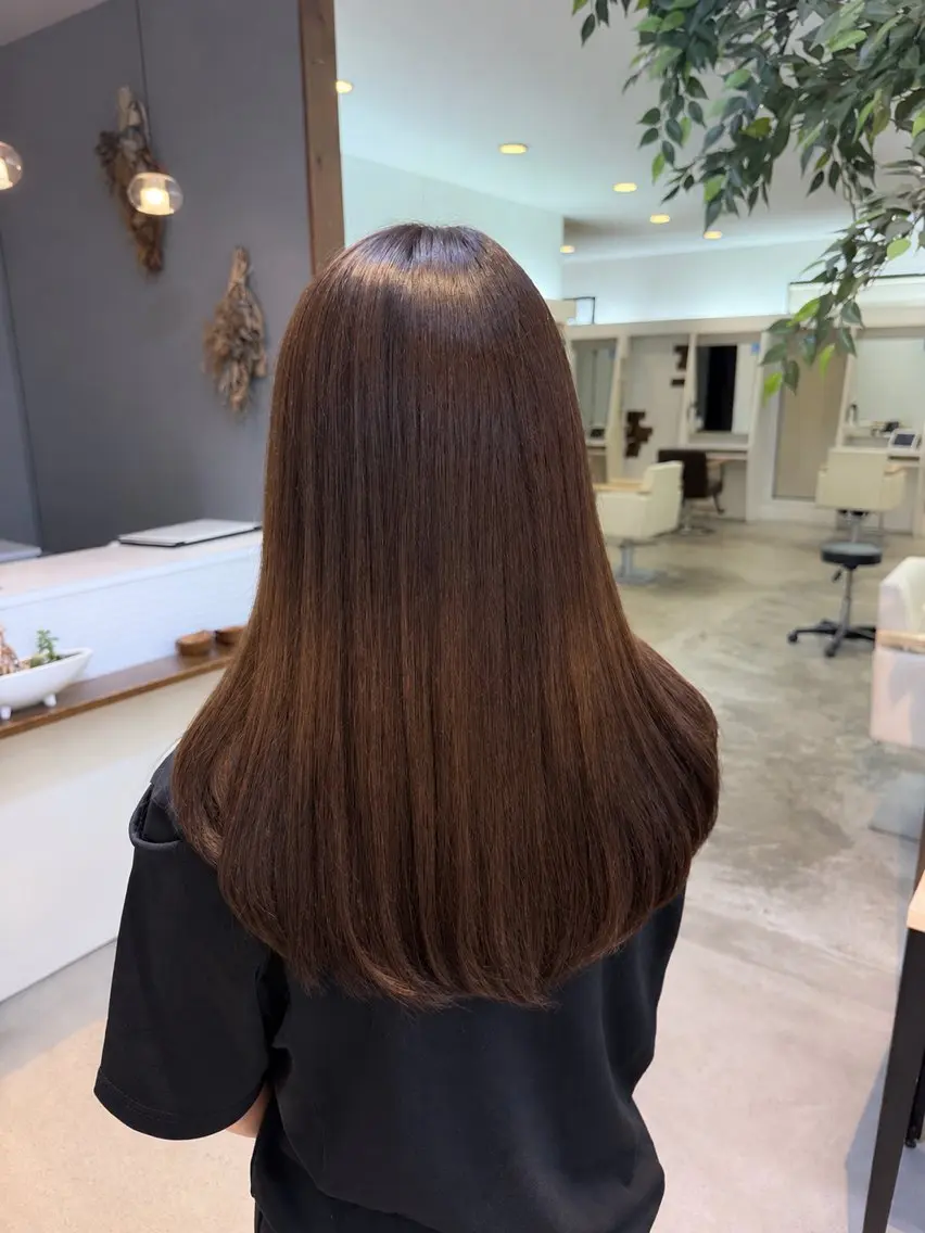 ロング カット トリートメント Hikari／暖色／ ブラウンカラー🤍のヘアスタイル