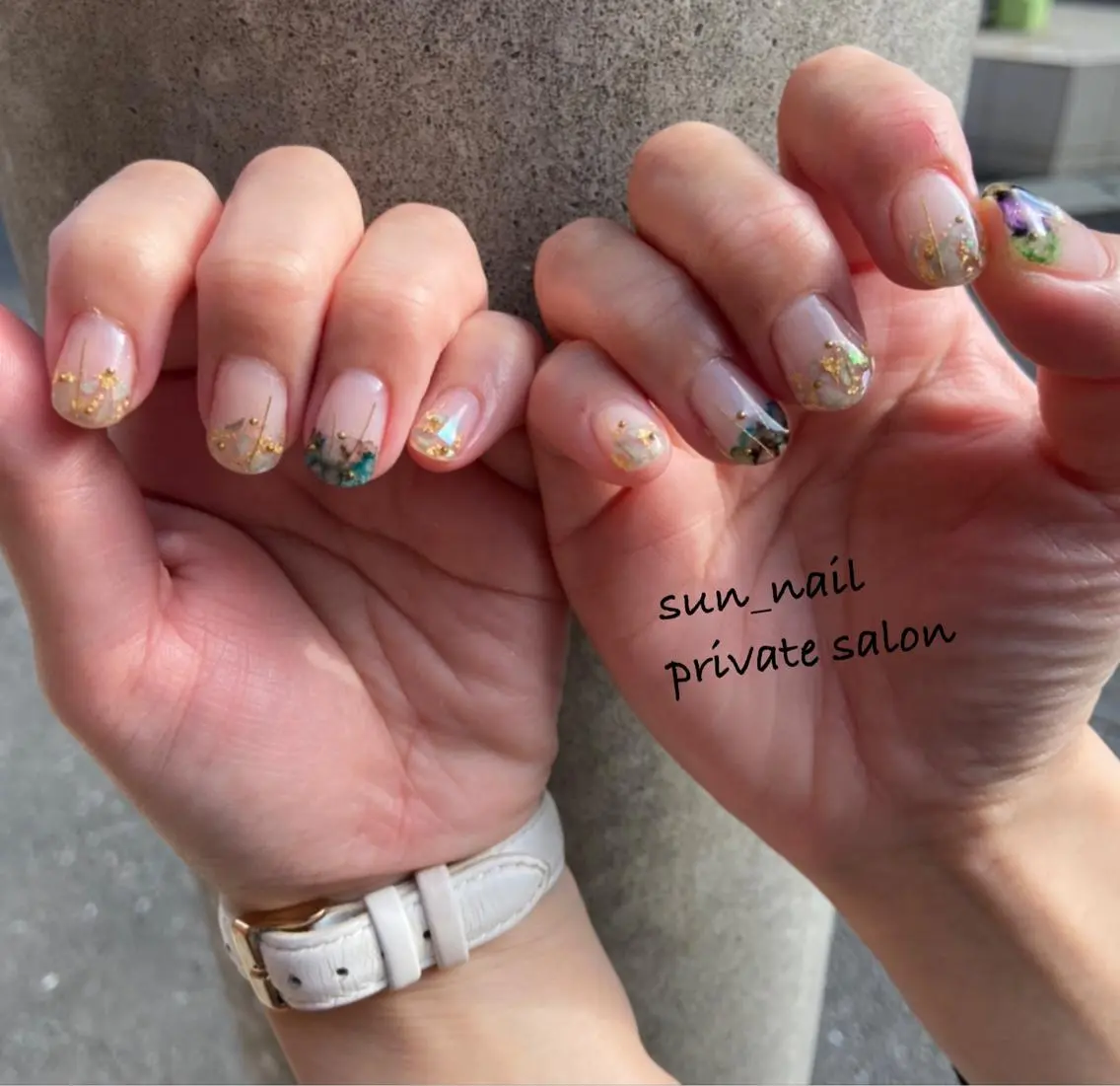ネイル アートネイル ミラーネイル ニュアンスネイル . unffのネイルデザイン