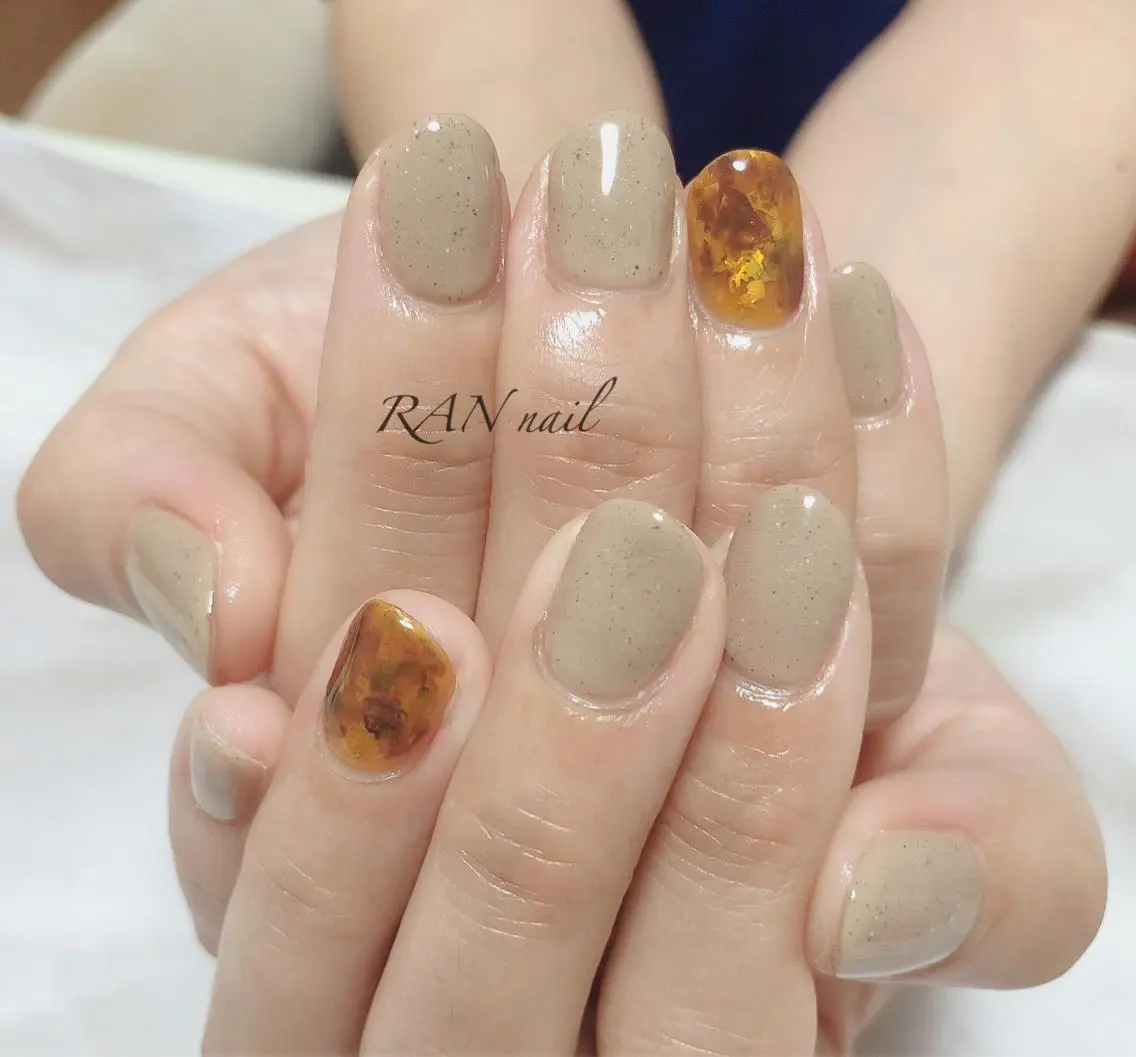 ネイル べっ甲ネイル ニュアンスネイル オフィスネイル ブライダルネイル 冬ネイル ハンドネイル フットネイル RAN nailのネイルデザイン
