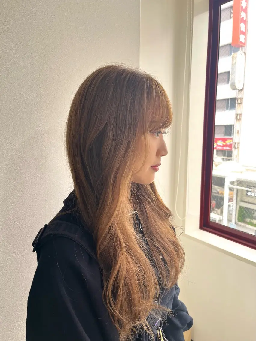 カラー ベージュカラー ブリーチ 透明感カラー ダブルカラー ブリーチなしカラー ヘアカラー 山本なつみ/透明感 /レイヤー/ブリーチのヘアスタイル