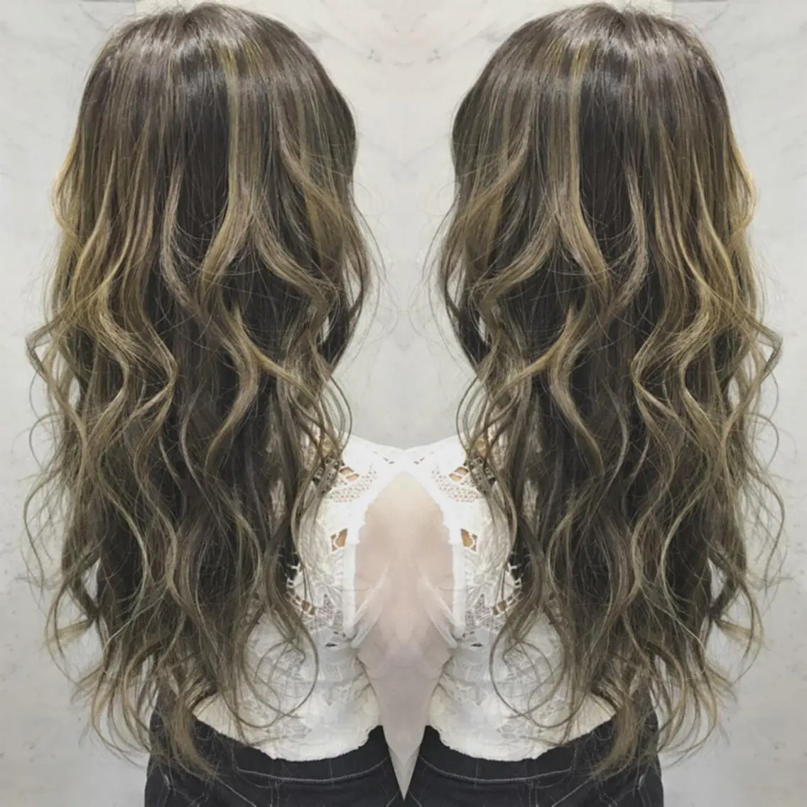 ロング カラー ヘアカラー 重政 和樹のヘアスタイル