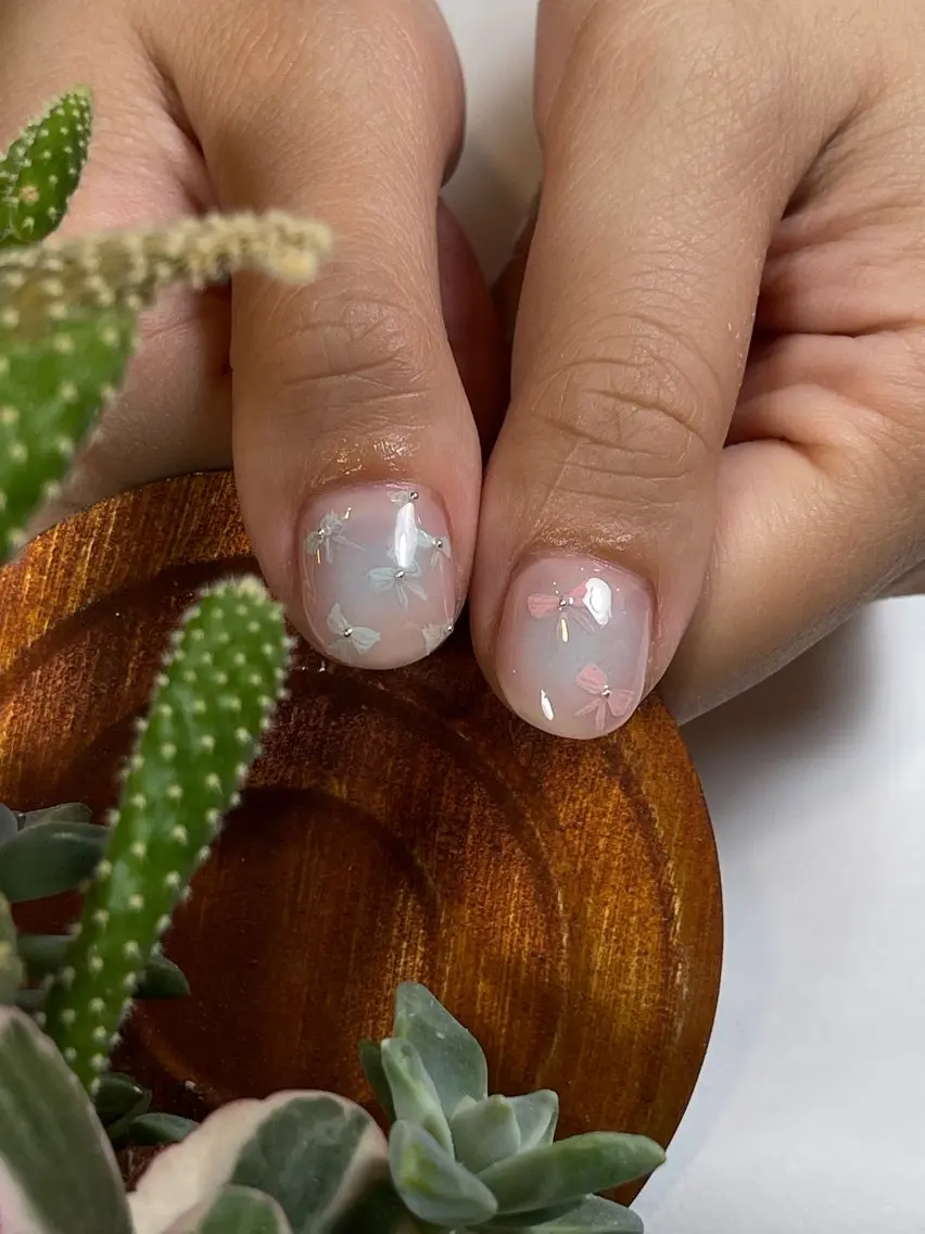 ネイル アートネイル チークネイル 韓国ネイル マグネットネイル ニュアンスネイル chirin nailのネイルデザイン