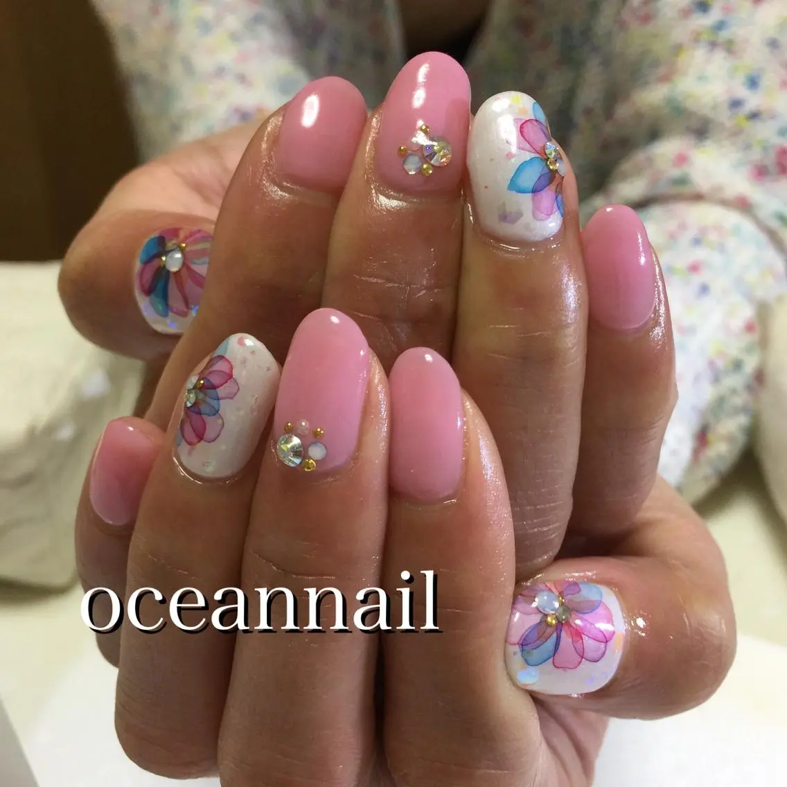 ネイル フラワーネイル プライベートサロン oceannailのネイルデザイン