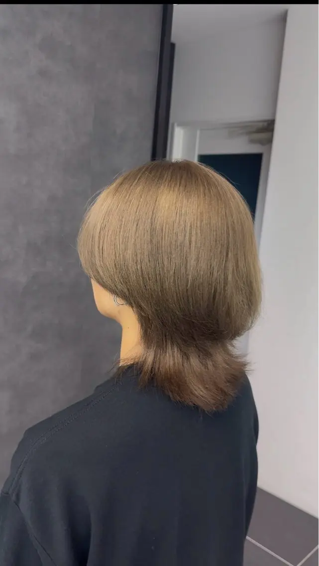 ショート カラー メンズ メンズブリーチ メンズハイトーン ベージュカラー ブリーチ 透明感カラー ヘアカラー メンズパーマ/ ハイトーン/宗形建哉のヘアスタイル
