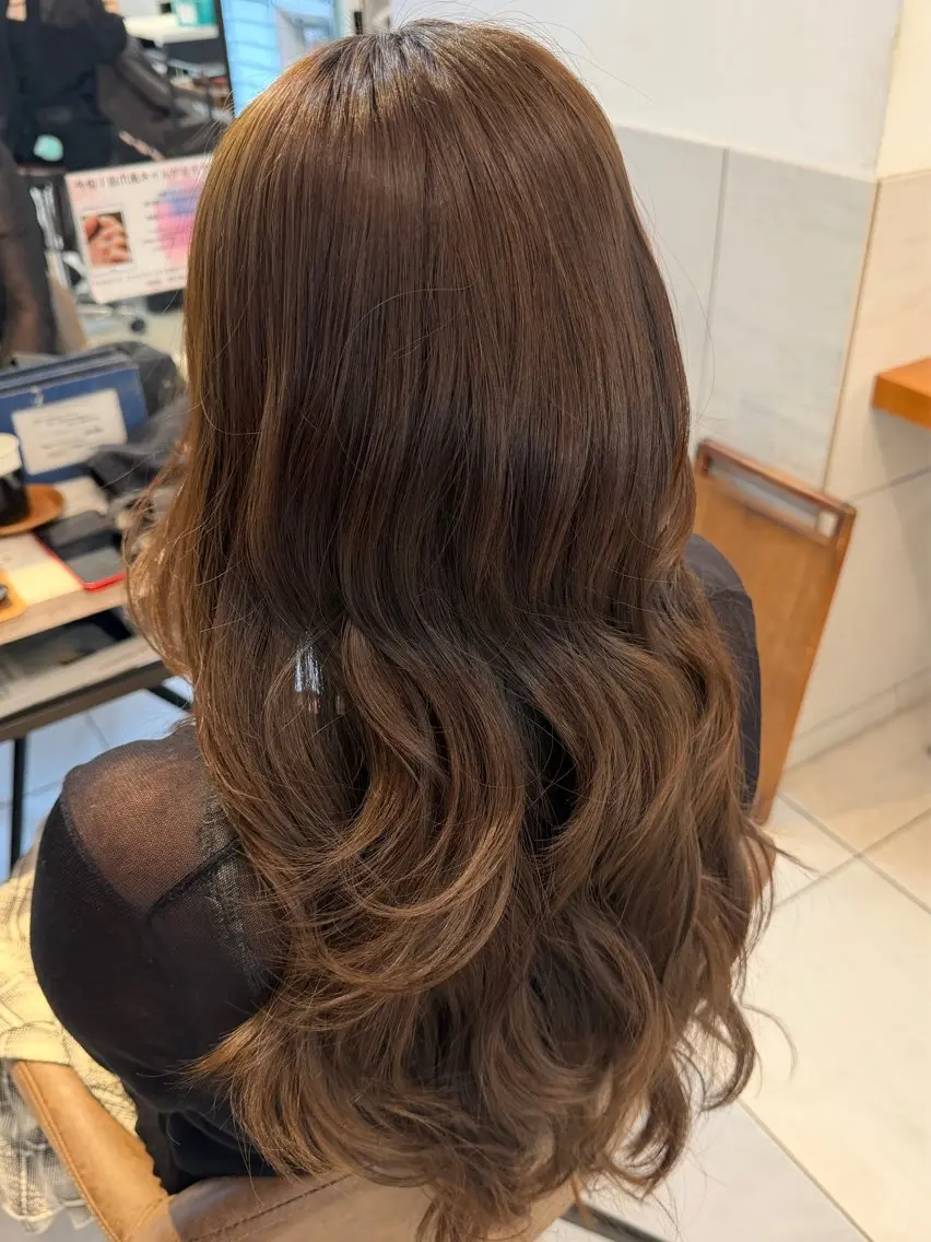 ロング カラー ブラウンカラー オリーブブラウン ami🫧🌷 仙川のヘアスタイル