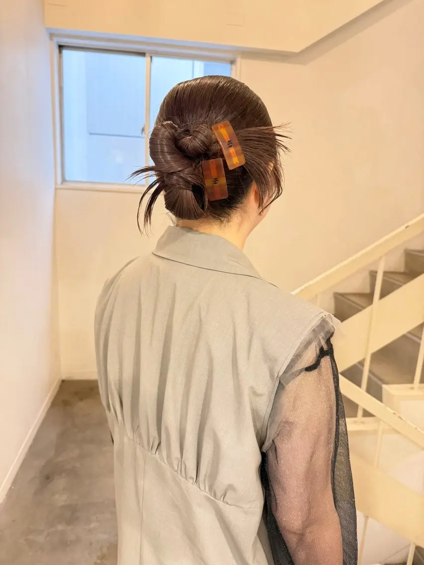 セミロング ヘアアレンジ ヘアセット 谷川 未来のヘアスタイル