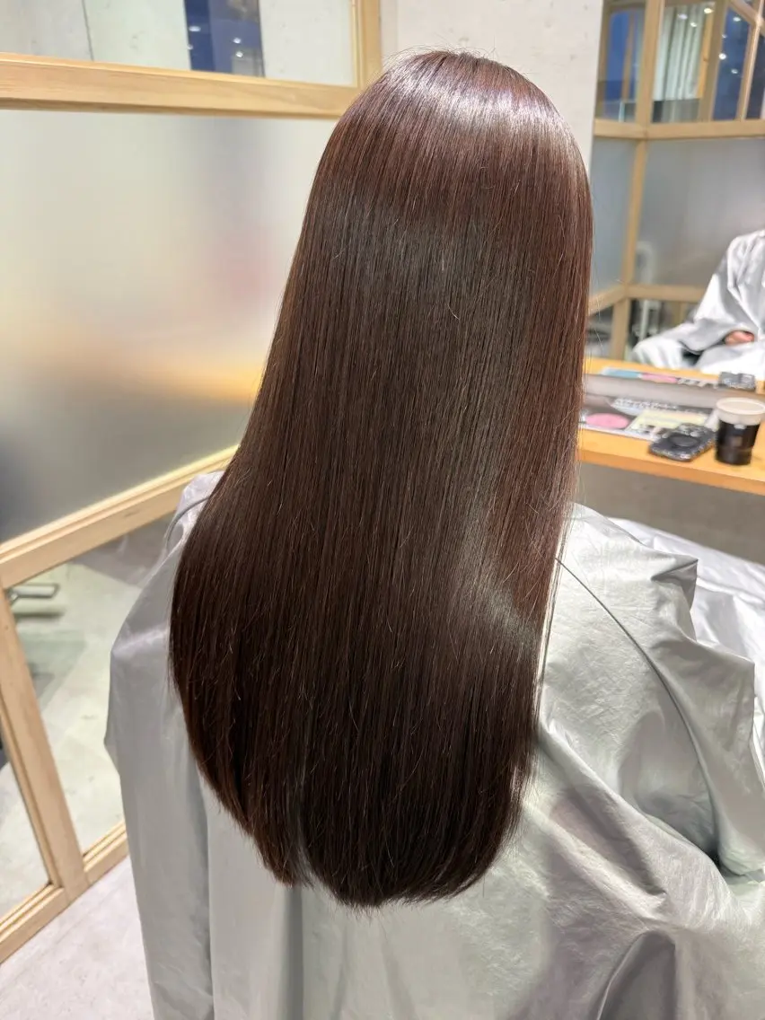 ロング カット 縮毛矯正 トリートメント ✨シルクストレート✨ 美髪髪質改善Yukiのヘアスタイル