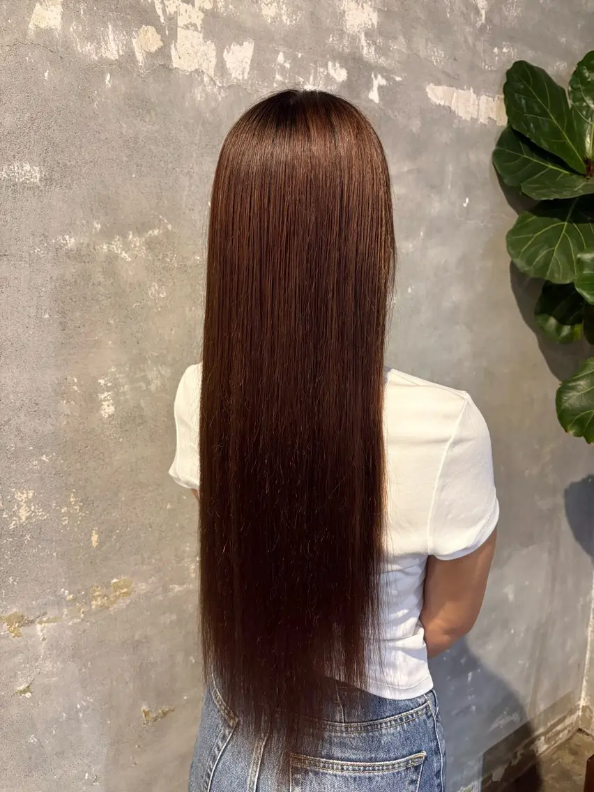 ロング ロング 縮毛矯正 DOMI AOI ✨のヘアスタイル