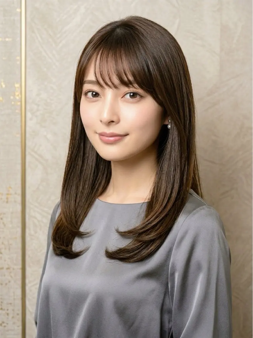 セミロング カット トリートメント リュウヤ🌙透明感 /艶髪🌙のヘアスタイル