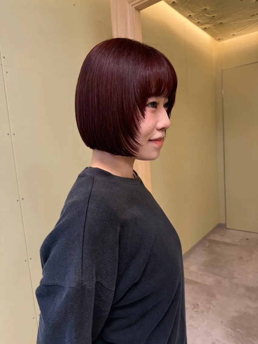 ショート カラー カット ヘアカラー トリートメント 伶風/ ボブのヘアスタイル