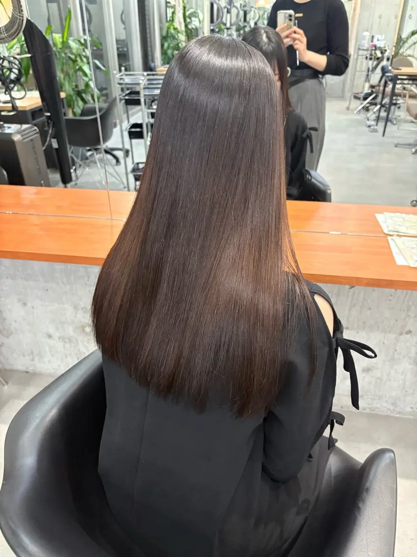ロング 縮毛矯正 トリートメント 髪質改善／縮毛矯正 関根青葉のヘアスタイル