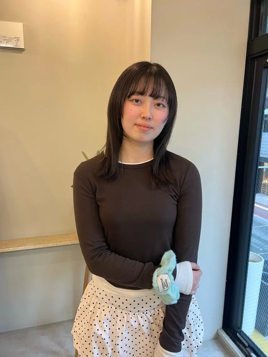 前髪カットの写真