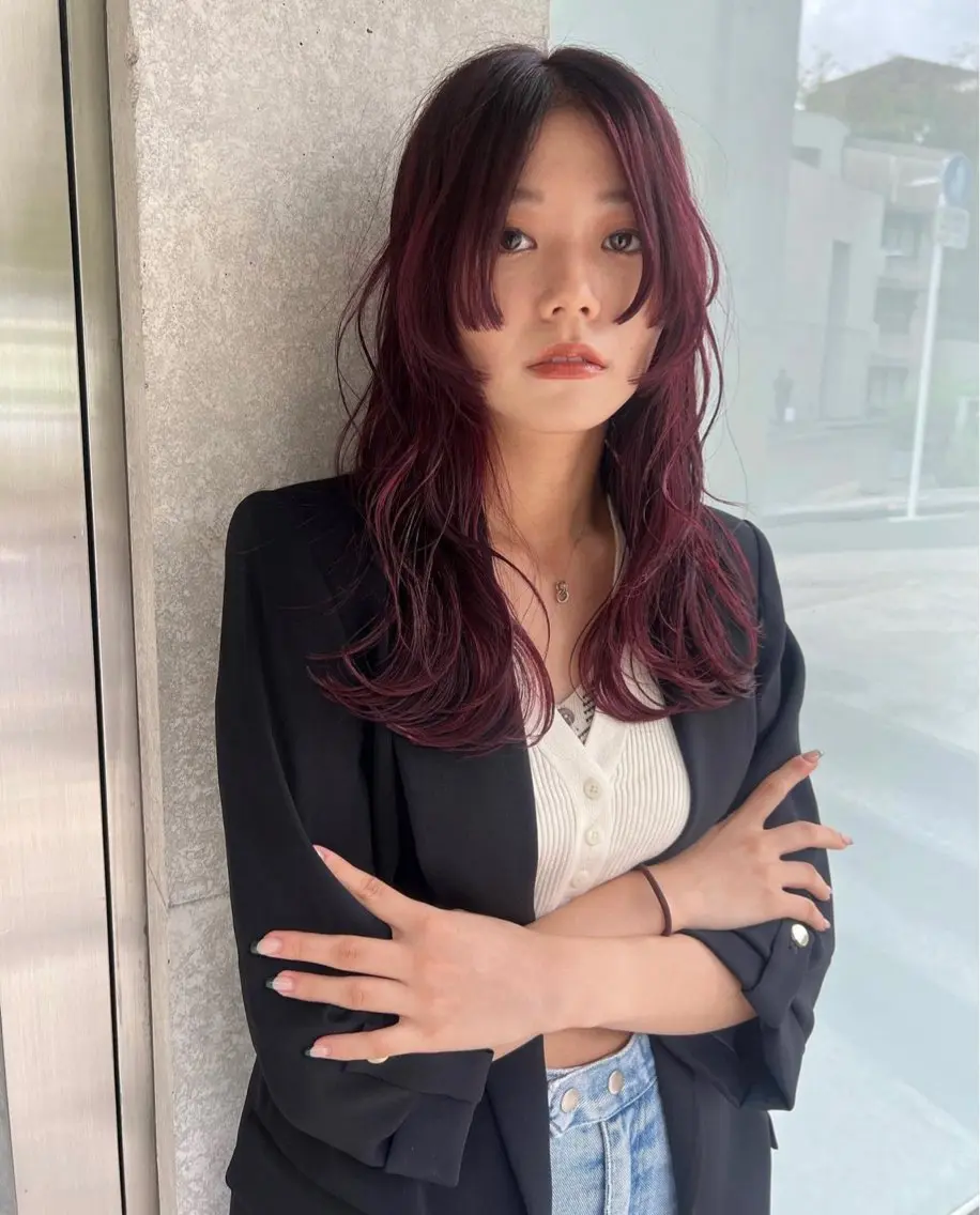 ロング ヘアカラー トリートメント 🪷艶髪カラー🪷 Louwe三軒茶屋のヘアスタイル