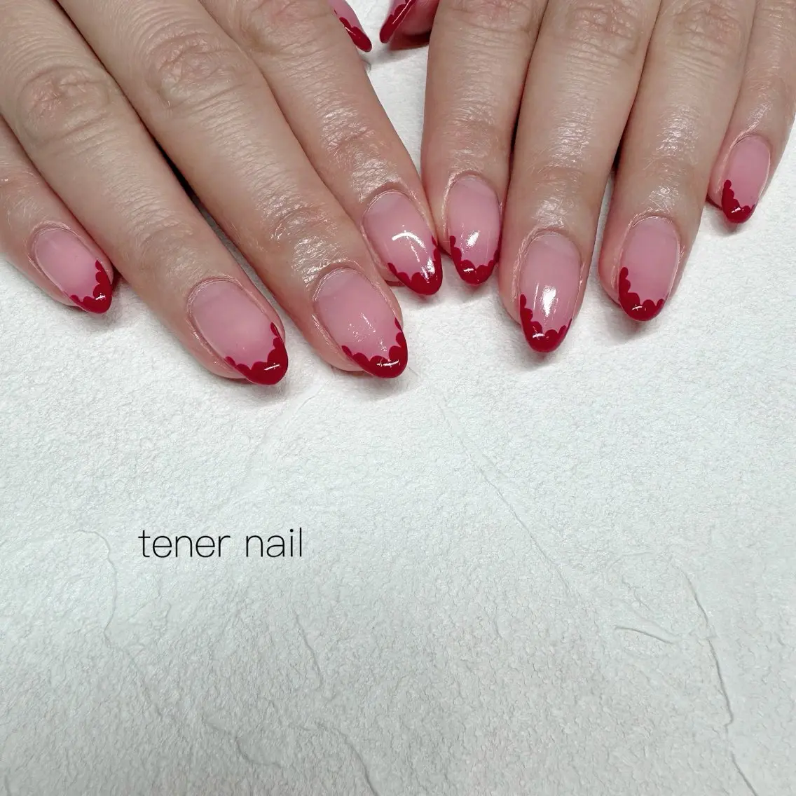 ネイル フレンチネイル ハンドネイル テネルネイル tener nailのネイルデザイン