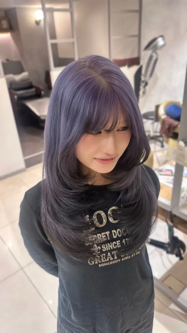 ロング ヘアカラー トリートメント 🎀LUNA🎀 レイヤーカット/艶髪のヘアスタイル