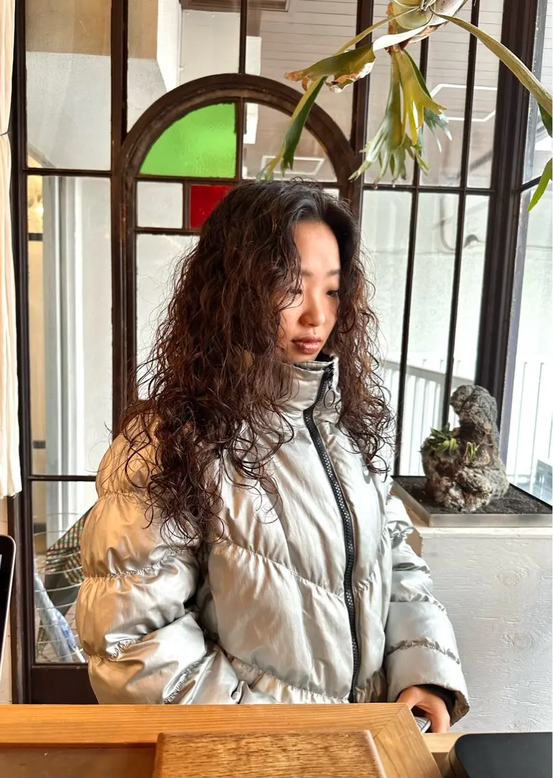 ロング パーマ カット パーマ 田辺 一樹のヘアスタイル