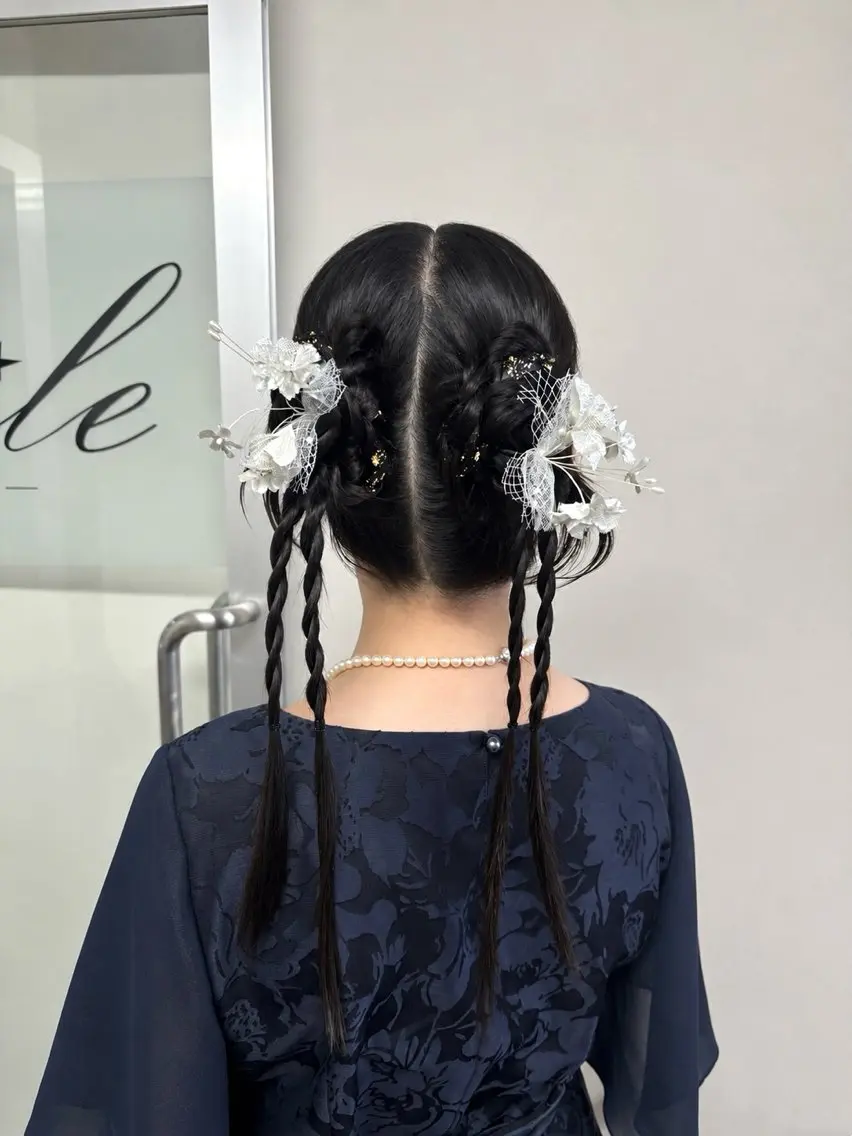 ロング ヘアアレンジ 結婚式・ブライダル ヘアセット/エトワ ール原宿/yumeのヘアスタイル