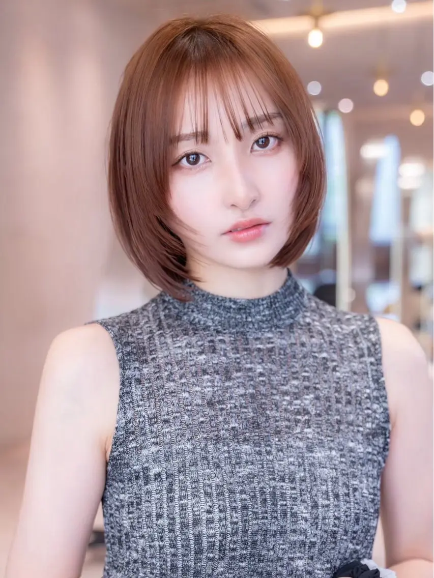 ショート ヘアカラー トリートメント 🫧艶感カラー/ あいり🤍のヘアスタイル