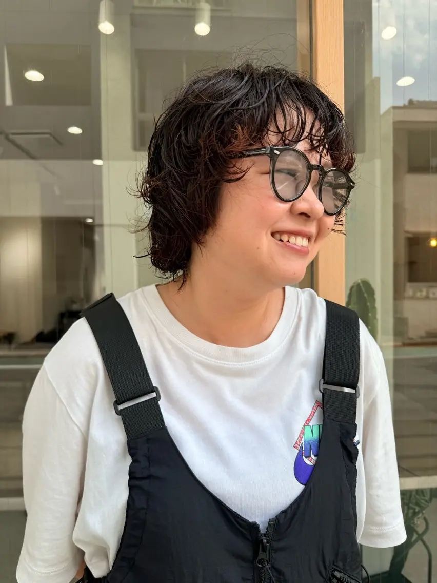 ショート パーマ ショートヘア ウルフカット 中山 maiのヘアスタイル