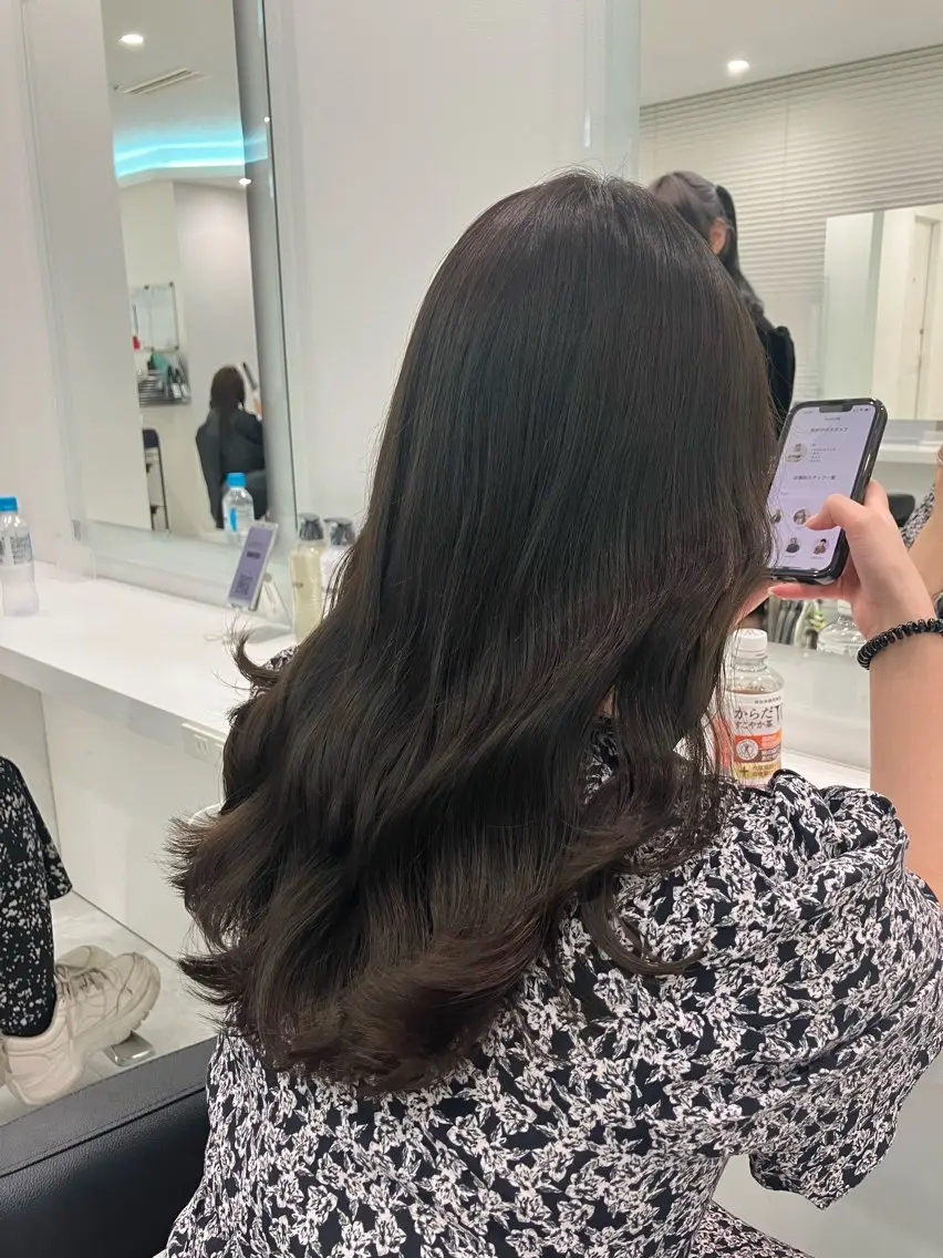 ロング カラー ヘアアレンジ 💓色落ちまで綺麗な 垢抜けカラー💓のヘアスタイル