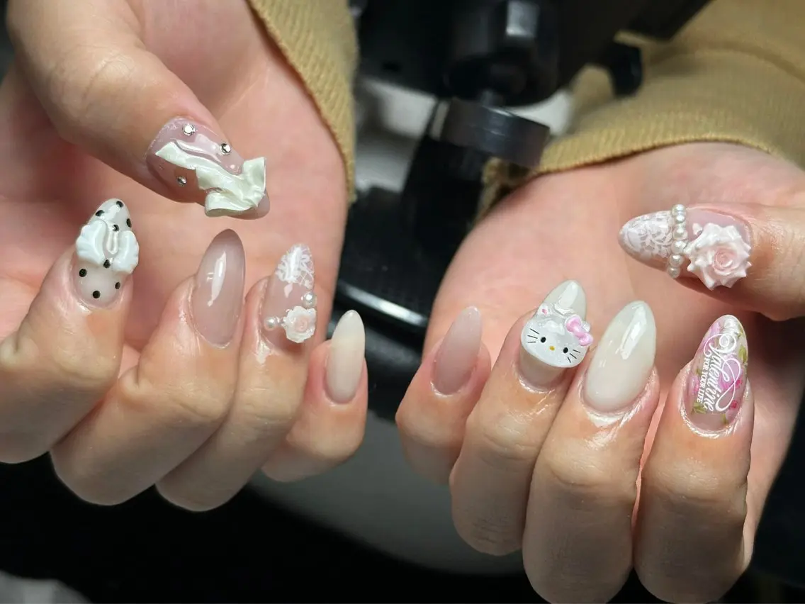 ネイル 韓国ネイル 持ち込み ニュアンスネイル ネイルチップ 冬ネイル RINN ANA.CHUOのネイルデザイン
