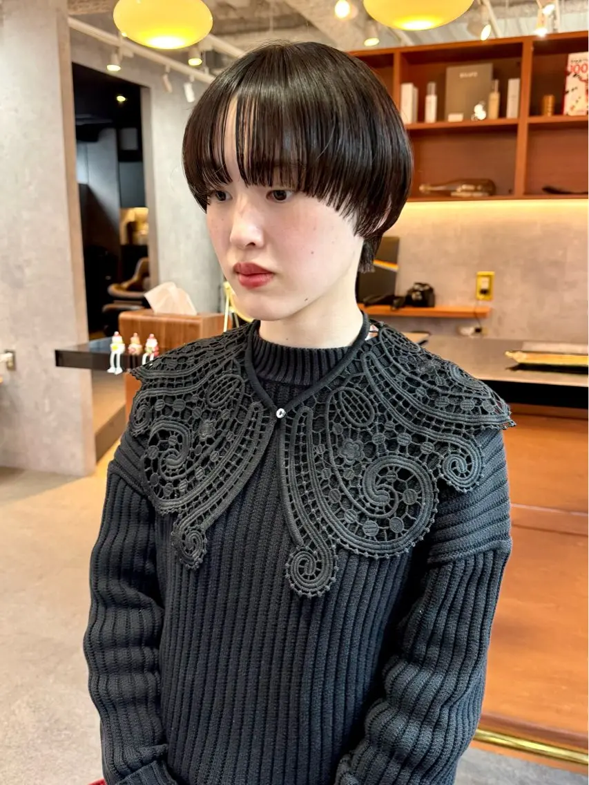 ショート カラー カット ヘアカラー トリートメント 透け感カラー/ momo🦕🌱のヘアスタイル