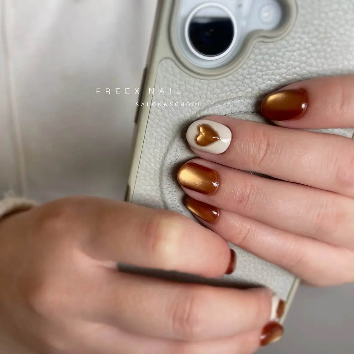 ネイル ハート ハンドネイル フットネイル freex nail /ニュアンス/個性派のネイルデザイン