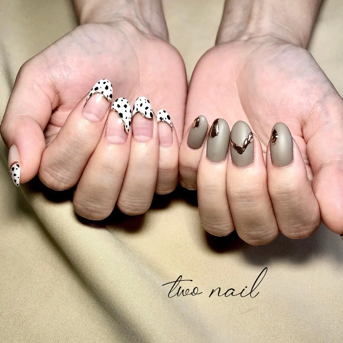 ネイル アートネイル フットネイル ハート ニュアンスネイル ホワイト two nailのネイルデザイン