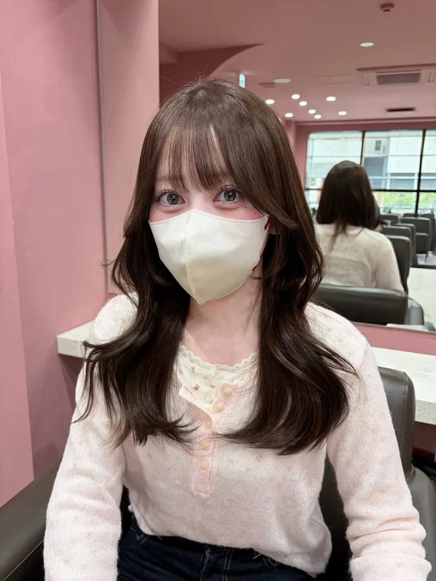 ロング くびれヘア 韓国風ヘア くびれレイヤー レイヤーカット 似合わせカット ヘアカラー トリートメント 木串 楽人のヘアスタイル