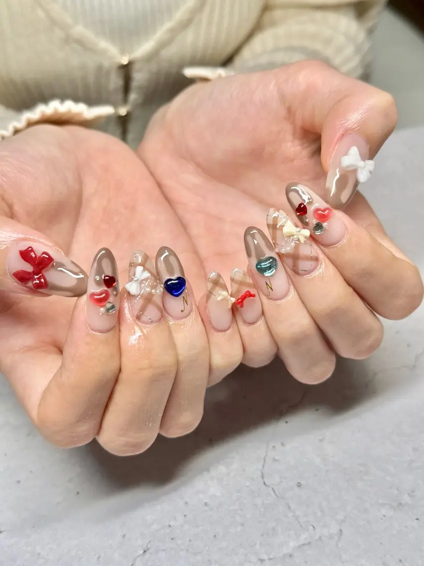 ネイル バレンタイン ハンドネイル nailroom amyのネイルデザイン
