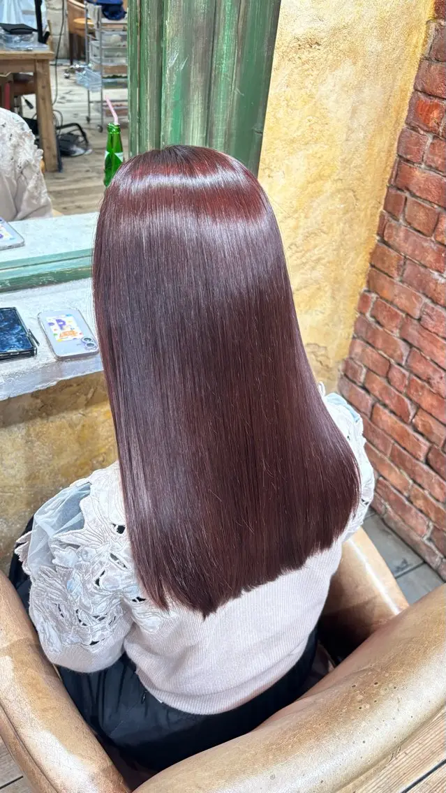 ロング ヘアカラー 森田 恋々菜のヘアスタイル
