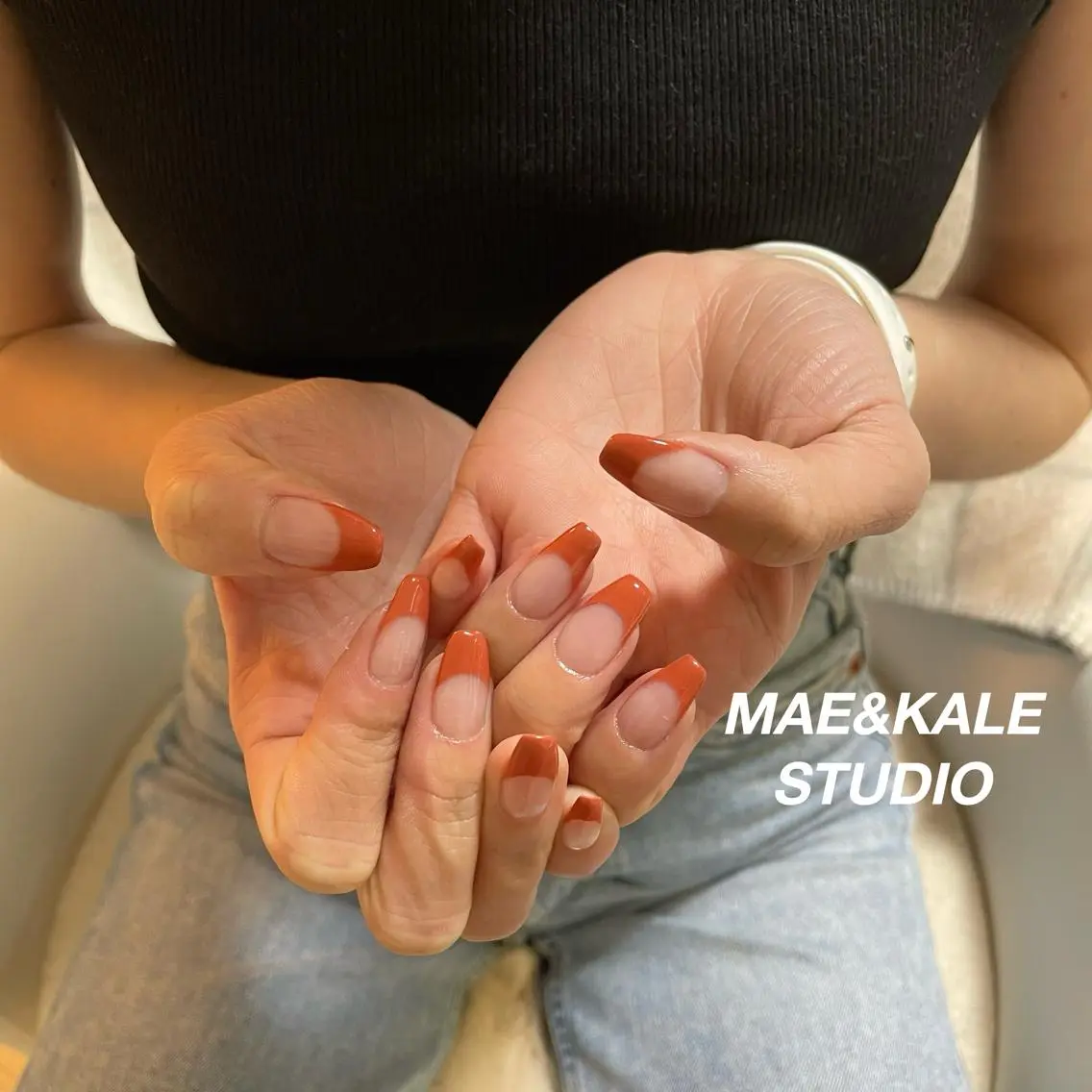 ネイル フレンチネイル MAE&KALE STUDIOのマツエク・マツパデザイン