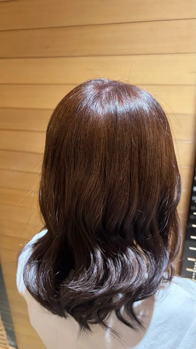 ミディアム カラー ブリーチ 山口 彩水のヘアスタイル