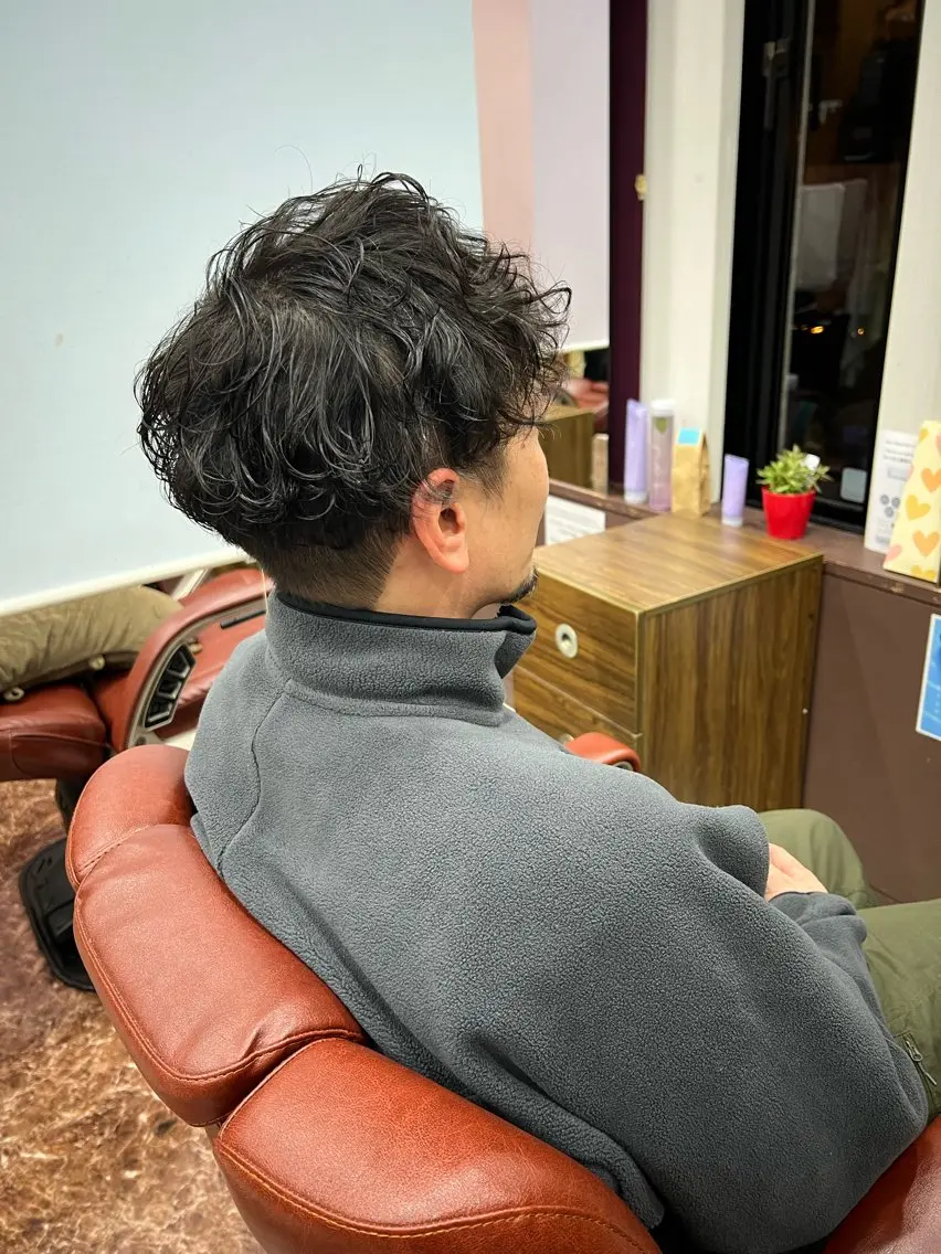 ミディアム ミディアムパーマ カット パーマ 藤田 竜成のヘアスタイル