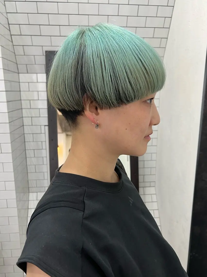 ショート カット 紙屋町ショート /ボブ　パーマ河内蓮のヘアスタイル
