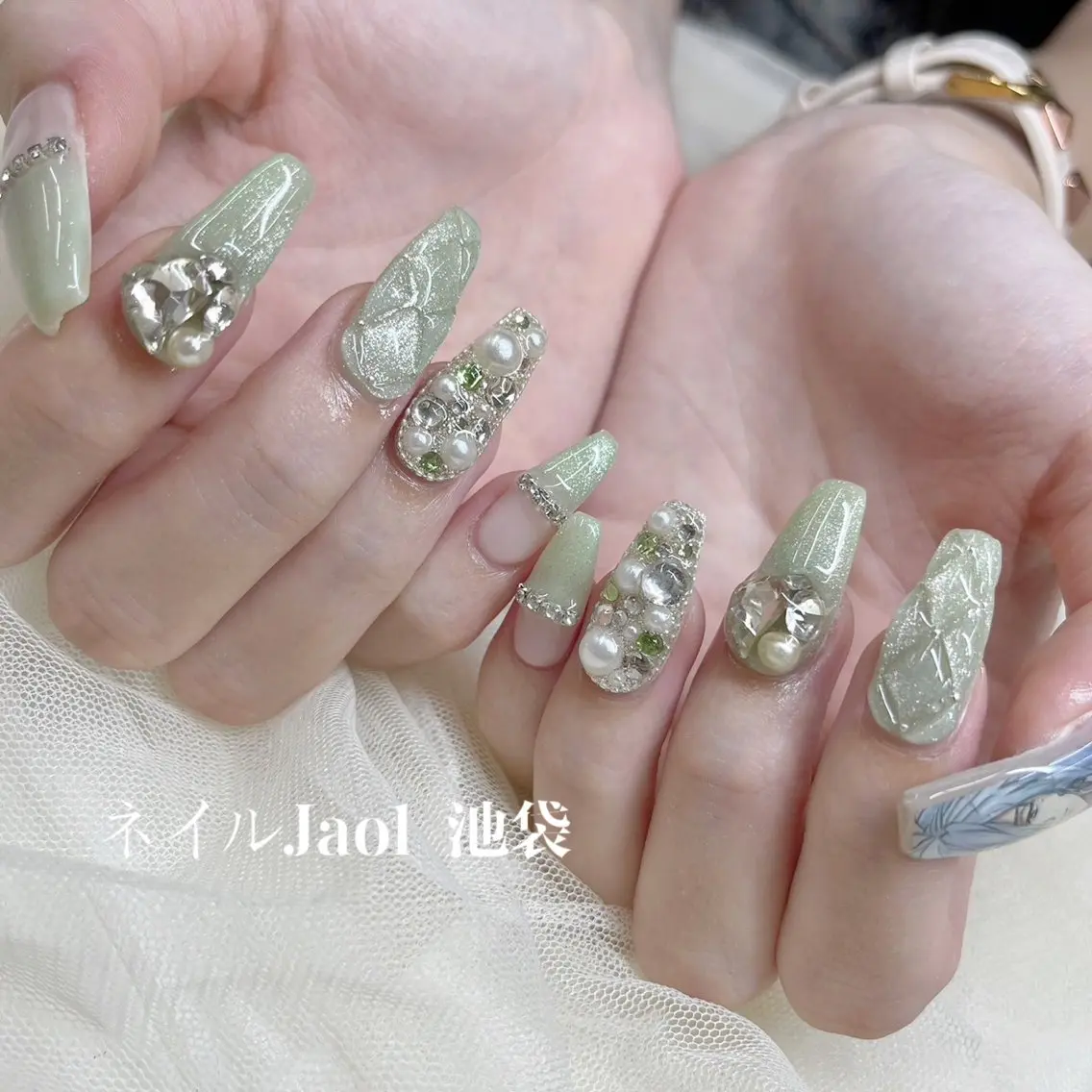ロング ネイルJaol 池袋のネイルデザイン