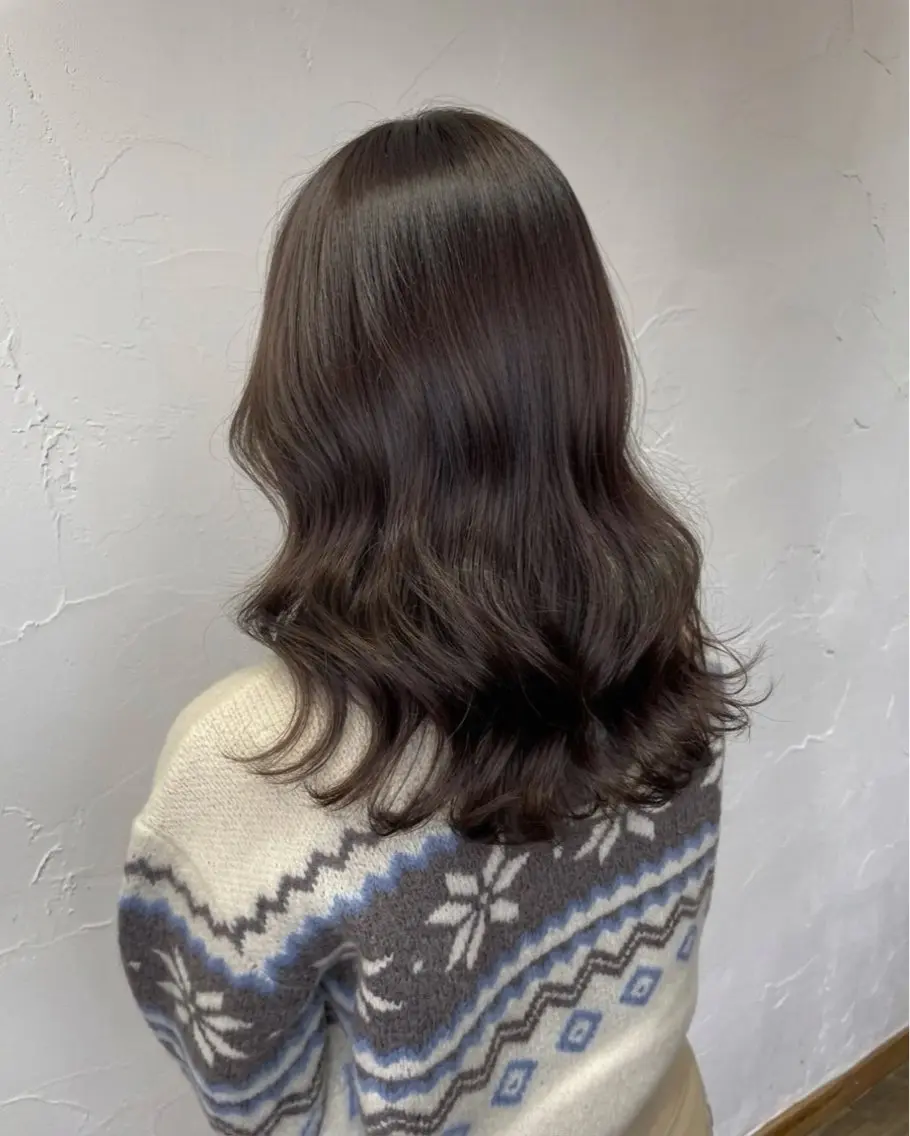 セミロング セミロングパーマ レイヤーカット カット パーマ トリートメント 拓麿✂︎/韓国ヘア× コテ巻きパーマのヘアスタイル