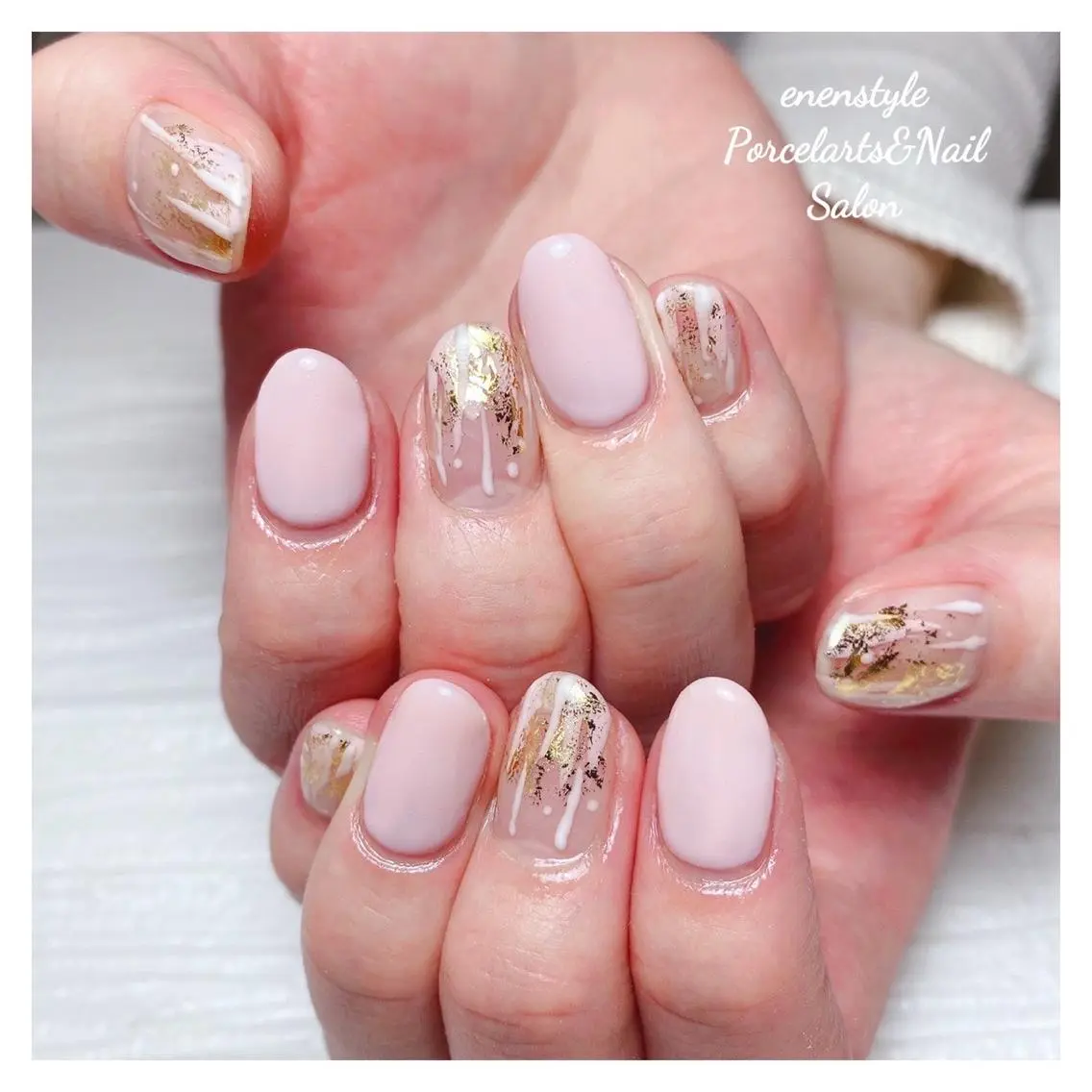 ミディアム ネイル 🐾enen style 🐾のネイルデザイン