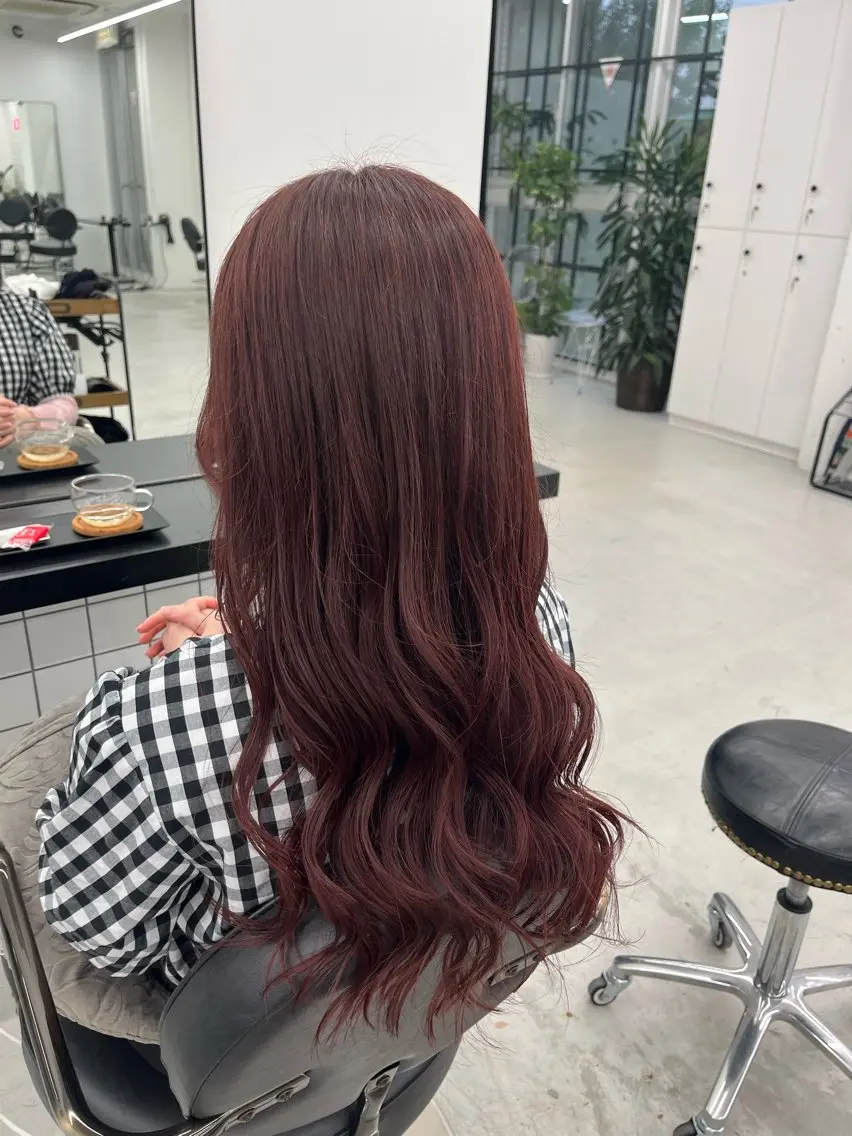 ロング カラー ブラウンカラー ピンクカラー ピンクブラウン 🫧‪Ameri🫧 Emma ecoleのヘアスタイル