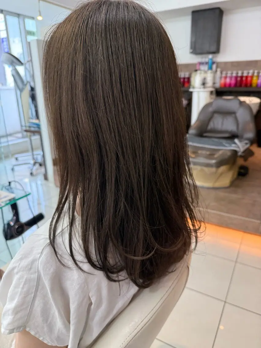 セミロング カット ヘアカラー 🎀Eyelash/ 暖色カラー🎀ゆうなのヘアスタイル