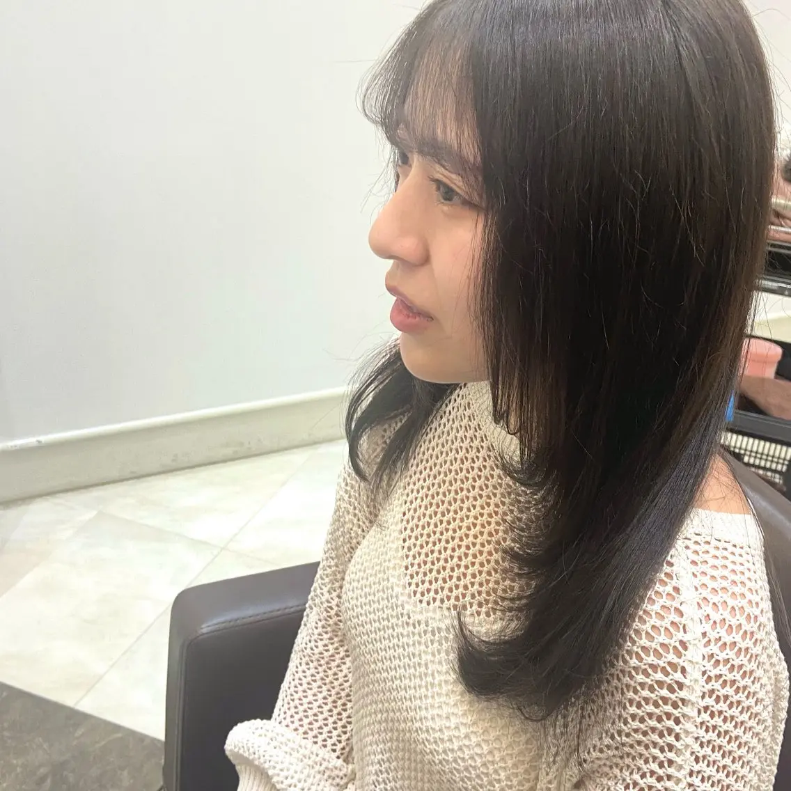 ロング 顔まわりレイヤー 顔周りカット レイヤーカット REM青葉台 きたじまのヘアスタイル
