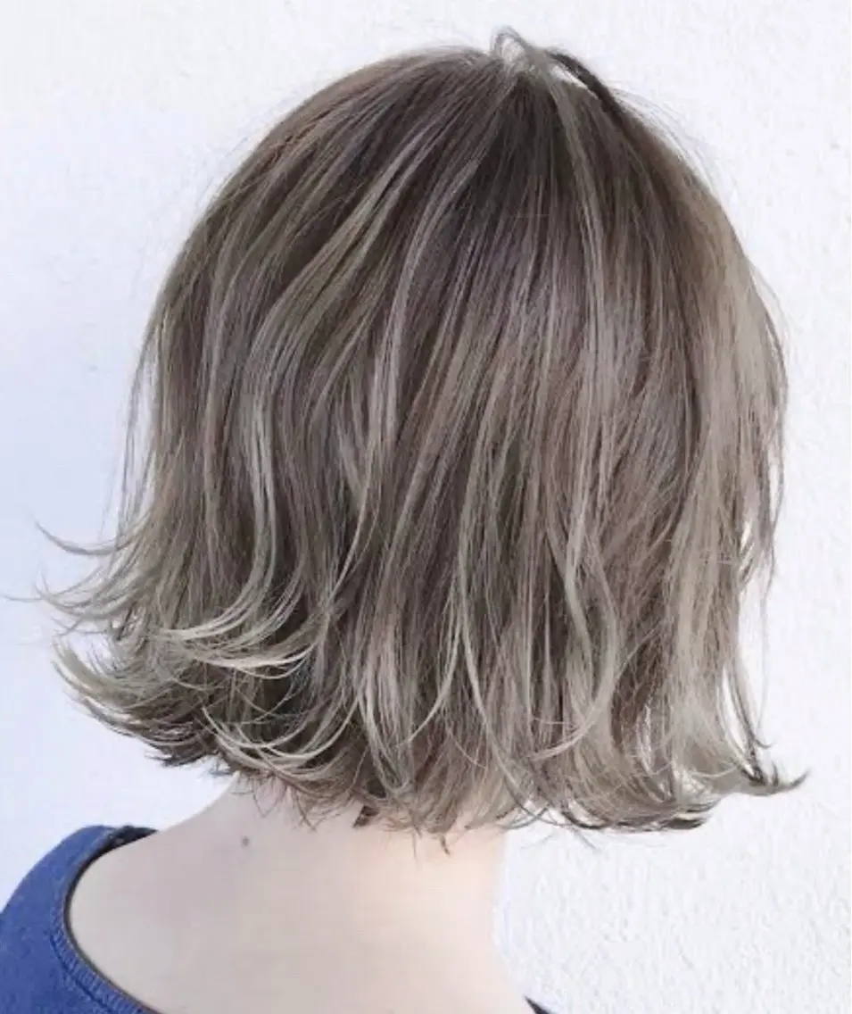 ショート カラー パーマ ヘアアレンジ バレイヤージュ ブリーチ ケアブリーチ 透明感カラー ハイライトカラー ヘアカラー トリートメント バレイヤージュ 藤沢 髪質改善 竹内ケンゴのヘアスタイル