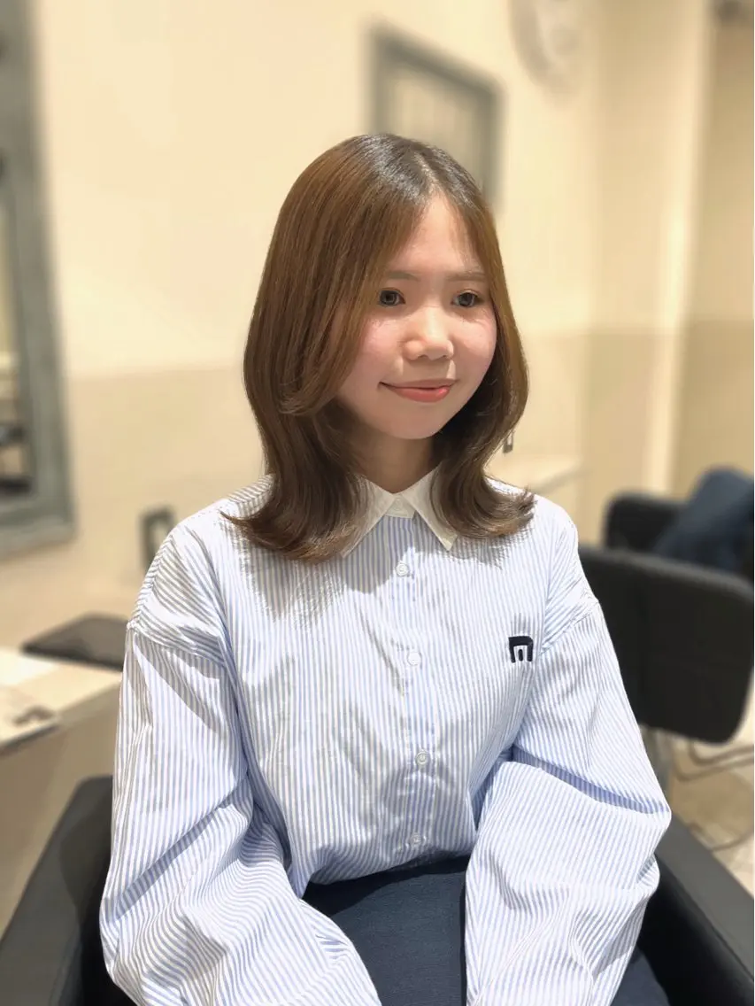 ミディアム 髪質改善縮毛矯正/ 銀座/堤　葵生のヘアスタイル