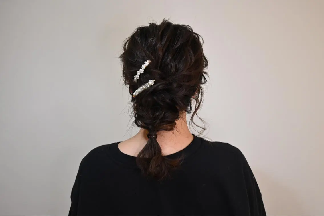 ミディアム ヘアアレンジ 麻優 ヘアセットのヘアスタイル