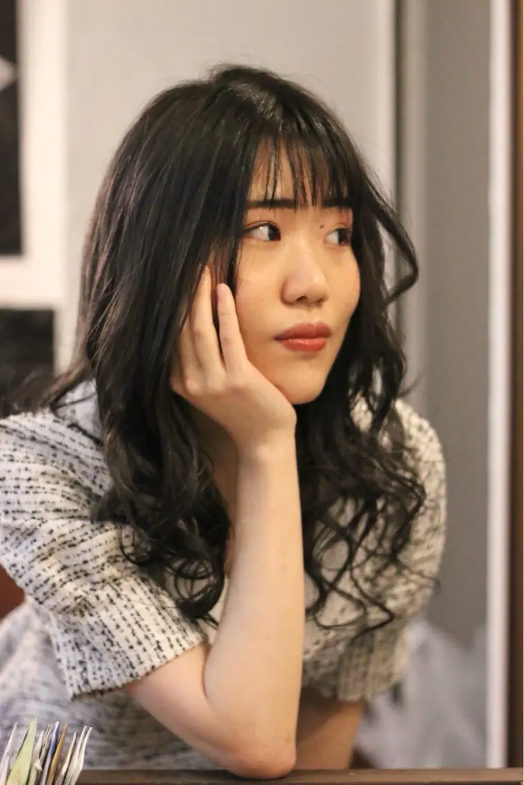 ロング カラー パーマ カット ヘアカラー 下野 悠也のヘアスタイル